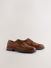 Tan Brown Heritage Brogue Shoes - Image 1 of 5
