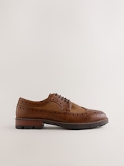 Tan Brown Heritage Brogue Shoes - Image 2 of 5