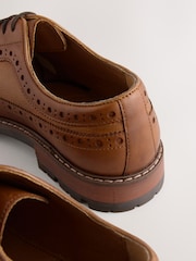 Tan Brown Heritage Brogue Shoes - Image 6 of 7