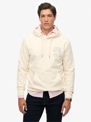 Superdry Cream Athletic Essentials Hoodie - Image 1 of 5