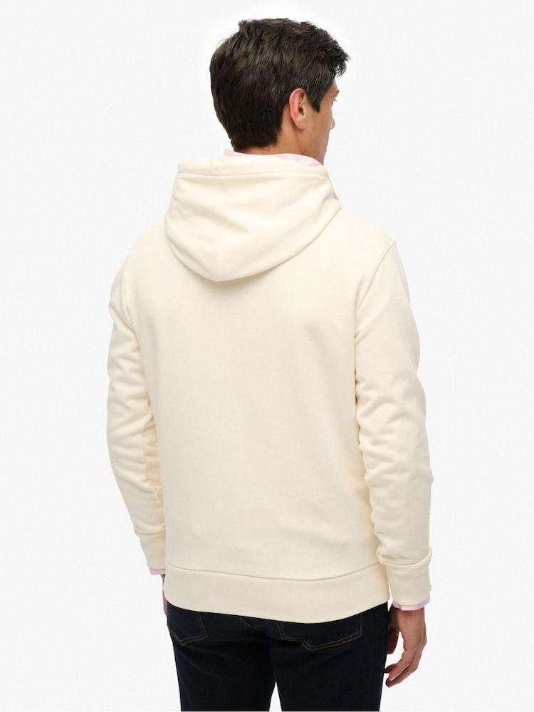 Superdry Cream Athletic Essentials Hoodie - Image 2 of 5