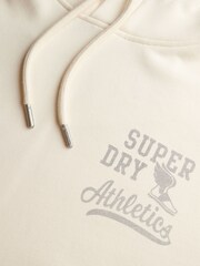 Superdry Cream Athletic Essentials Hoodie - Image 5 of 5
