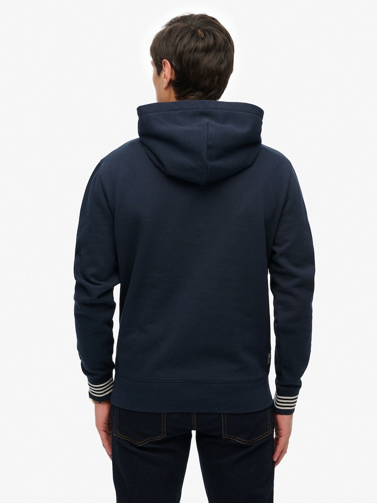Superdry Blue Athletic Club Hoodie - Image 2 of 6