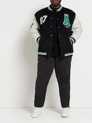 River Island Black Big & Tall Black Slim Fit T-Shirt - Image 3 of 3