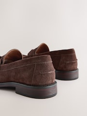 Brown Suede Tassel Loafers - Image 4 of 5
