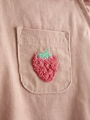 JoJo Maman Bébé Pink Strawberry Dungaree & Body Set - Image 8 of 8