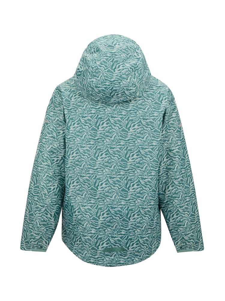 Blå - Regatta Junior Vanntett Trykt Lever II Jakke - Bilde 8 av 8