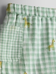 JoJo Maman Bébé Cream Safari Gingham Applique Top and Short Set - Image 7 of 7