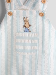 JoJo Maman Bébé Blue Peter Rabbit™ Stripe Dungaree, Body & Hat Set - Image 6 of 11
