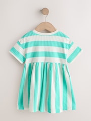 Turquoise Stripe Jersey Dress (3mths-7yrs) - Image 7 of 9