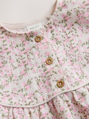 Pink Floral Button Jersey Dress (3mths-7yrs) - Image 7 of 8