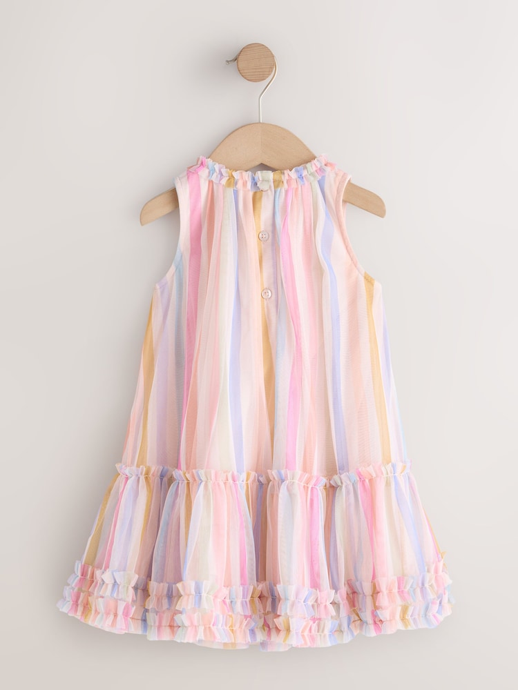 Girls Next Rainbow Mesh Party Dress (3mths-7yrs) 5 - 6 Years Girls Next Rainbow Mesh Party Dress (3mths-7yrs) 5 - 6 Years