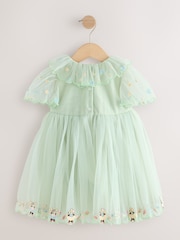 أخضر - فستان شبكي مطرَّز (3 شهور - 7 سنوات) - صورة 6 من 8