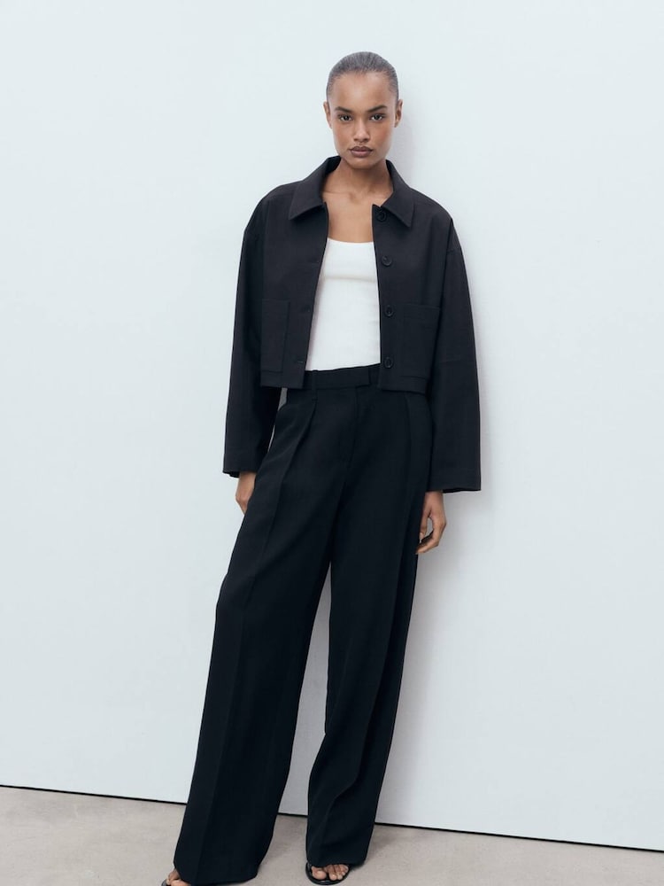Mango Black Julia Jacket - Image 1 of 7 Mango Black Julia Jacket - Image 1 of 7