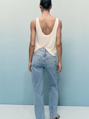 Mango Blue Matilda Medium-Rise Straight-Fit Jeans - Image 2 of 5