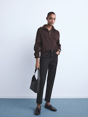 Mango Black Mom2000 High-Rise Jeans - Image 1 of 6