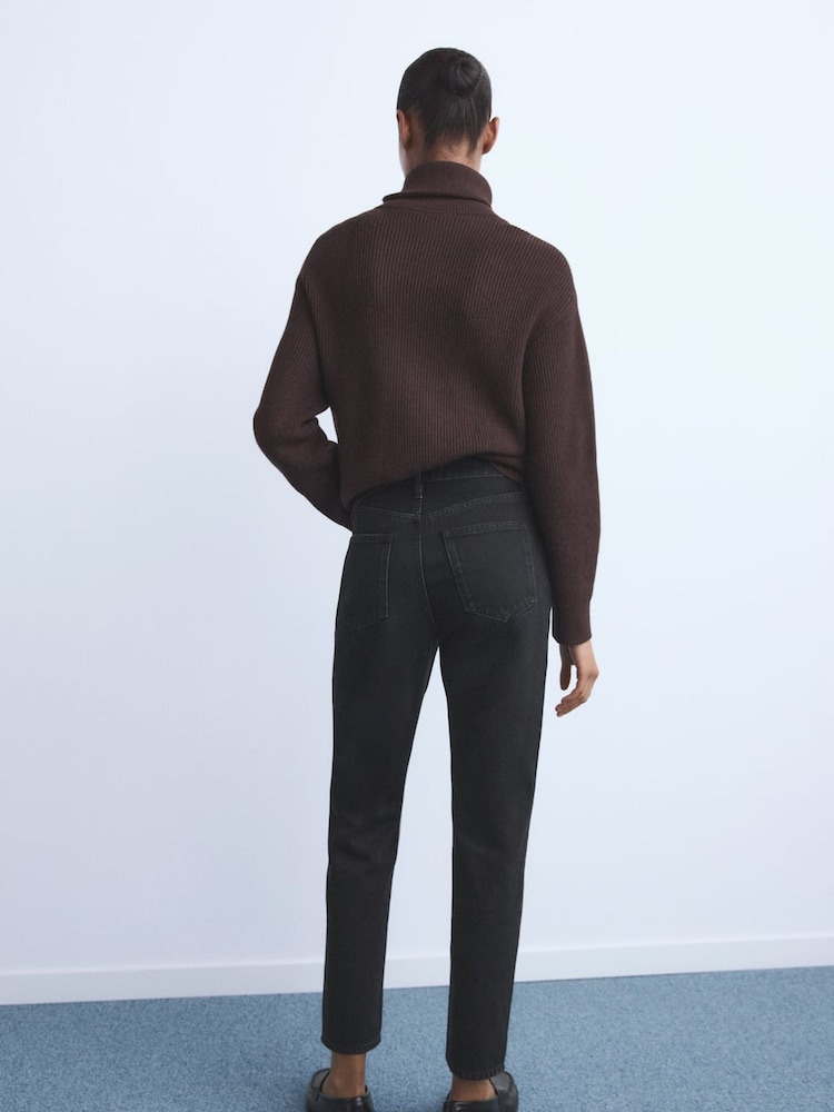 Mango Black Mom2000 High-Rise Jeans - Image 2 of 6