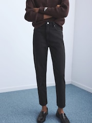 Mango Black Mom2000 High-Rise Jeans - Image 3 of 6