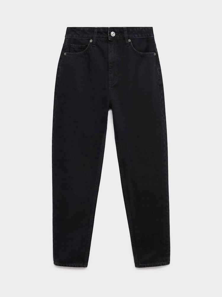 Mango Black Mom2000 High-Rise Jeans - Image 6 of 6
