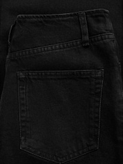 Mango Black Wide Leg Mid-Rise Jeans - Image 2 of 2