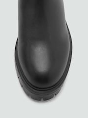 Mango Black Elastic Panels Ankle Boots - Image 3 of 3