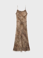 Mango Animal Animal-Print Midi-Dress - Image 6 of 7