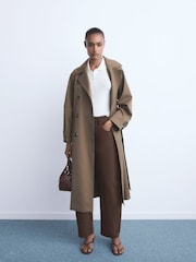 Mango Brown High-Rise Balloon Jeans - Image 1 of 6