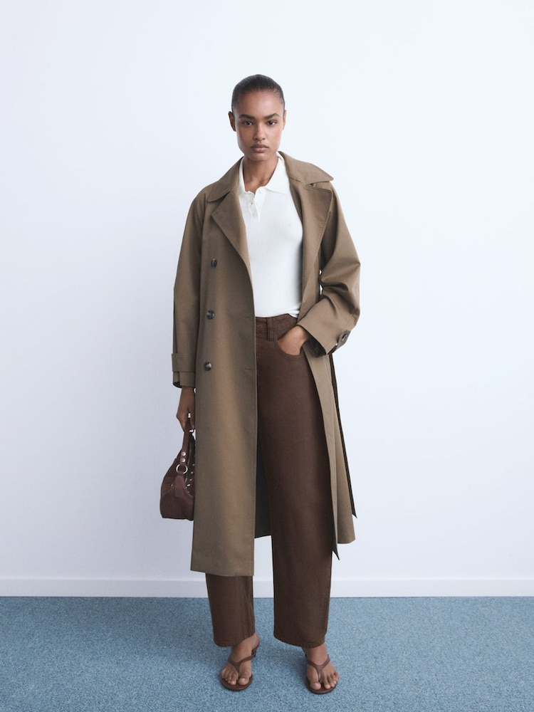 Mango Brown High-Rise Balloon Jeans - Image 1 of 6 Mango Brown High-Rise Balloon Jeans - Image 1 of 6