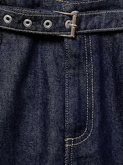 Mango Blue Straight-Fit Belt Jeans - Image 6 of 6