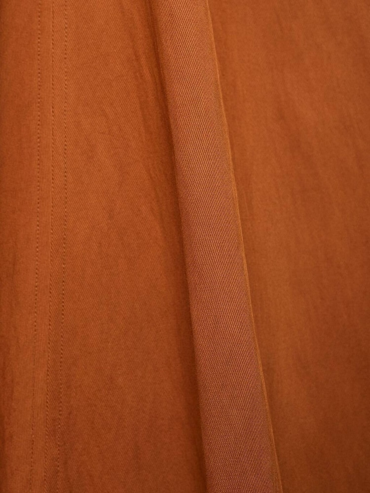 Mango Brown Midi-Dress With Gathered Sides - Image 6 of 6 Mango Brown Midi-Dress With Gathered Sides - Image 6 of 6