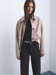 Mango Black Catherin Culotte High-Rise Jeans - Image 4 of 7