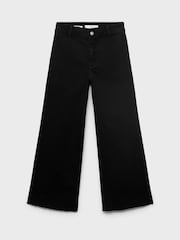 Mango Black Catherin Culotte High-Rise Jeans - Image 6 of 7