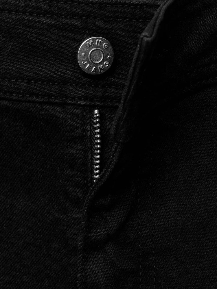 Mango Black Catherin Culotte High-Rise Jeans - Image 7 of 7