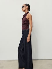 Mango Blue Catherin Culotte High-Rise Jeans - Image 2 of 6