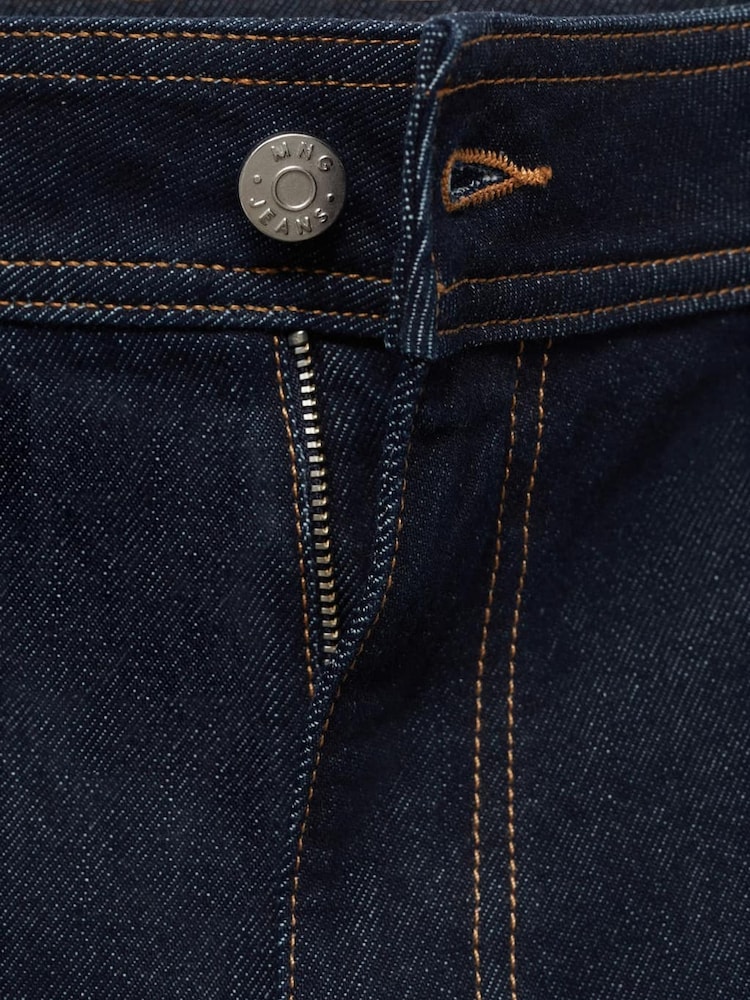 Mango Blue Catherin Culotte High-Rise Jeans - Image 6 of 6