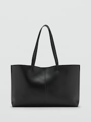 Mango Black Shopper Bag With Double Handle - Image 1 of 3