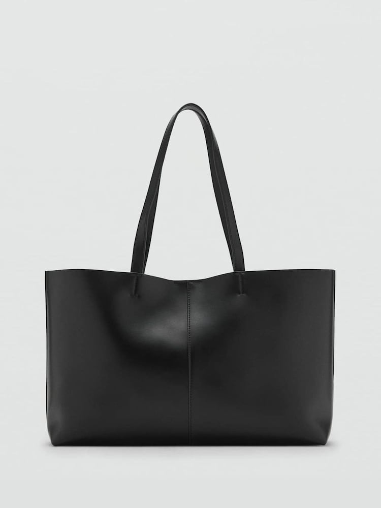 Mango Black Shopper Bag With Double Handle - Image 1 of 3