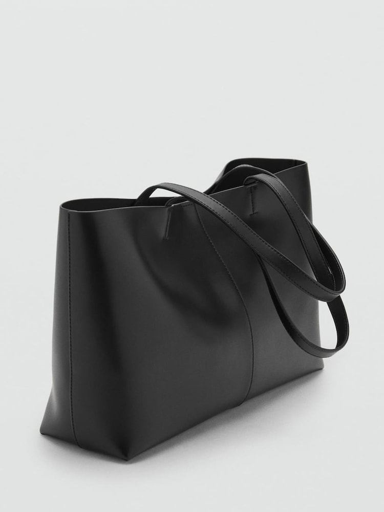 Mango Black Shopper Bag With Double Handle - Image 2 of 3