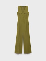 Mango Green Long Chest-Pocket Jumpsuit - Image 5 of 6