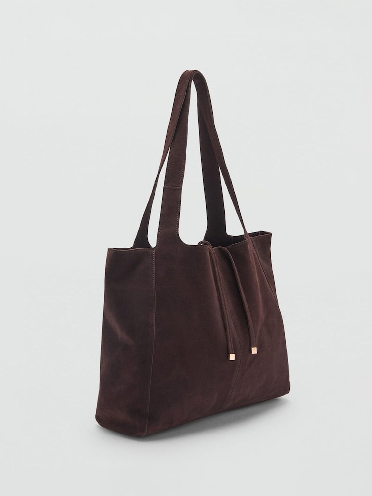 Mango Brown Suede Shopper Bag - Image 2 of 4