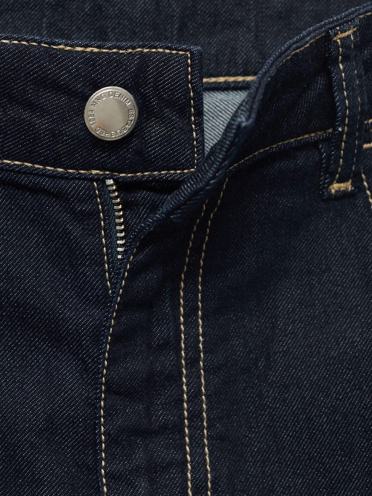 Mango Blue Low Waist Wide Leg Jeans - Image 6 of 6
