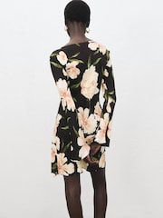 Mango Black Satin Dress - Image 2 of 6