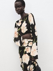 Mango Black Satin Dress - Image 3 of 6