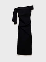 Mango Black Strapless Dress With Bow Detail - Image 5 of 6