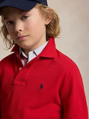Polo Ralph Lauren Red Cotton Pique Polo Shirt - Image 3 of 5