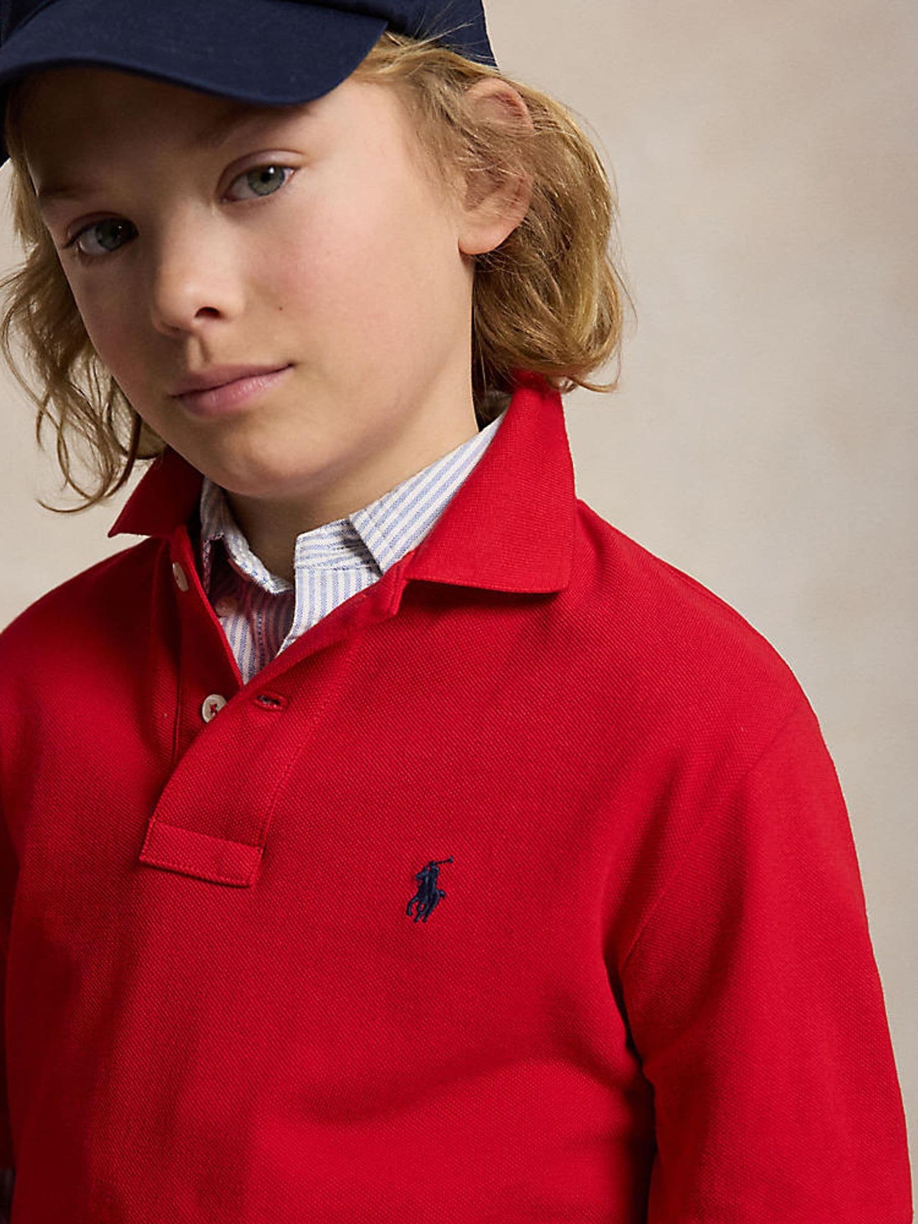 Buy Polo Ralph Lauren Red Cotton Pique Polo Shirt from the Next UK