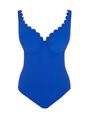 Panache Blue Spirit Plunge Textured Wired Swimsuit - Image 4 of 4