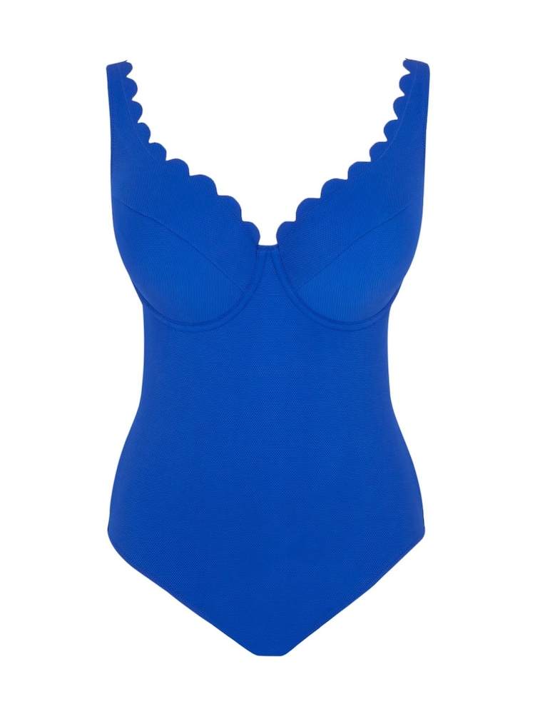 Panache Blue Spirit Plunge Textured Wired Swimsuit - Image 4 of 4