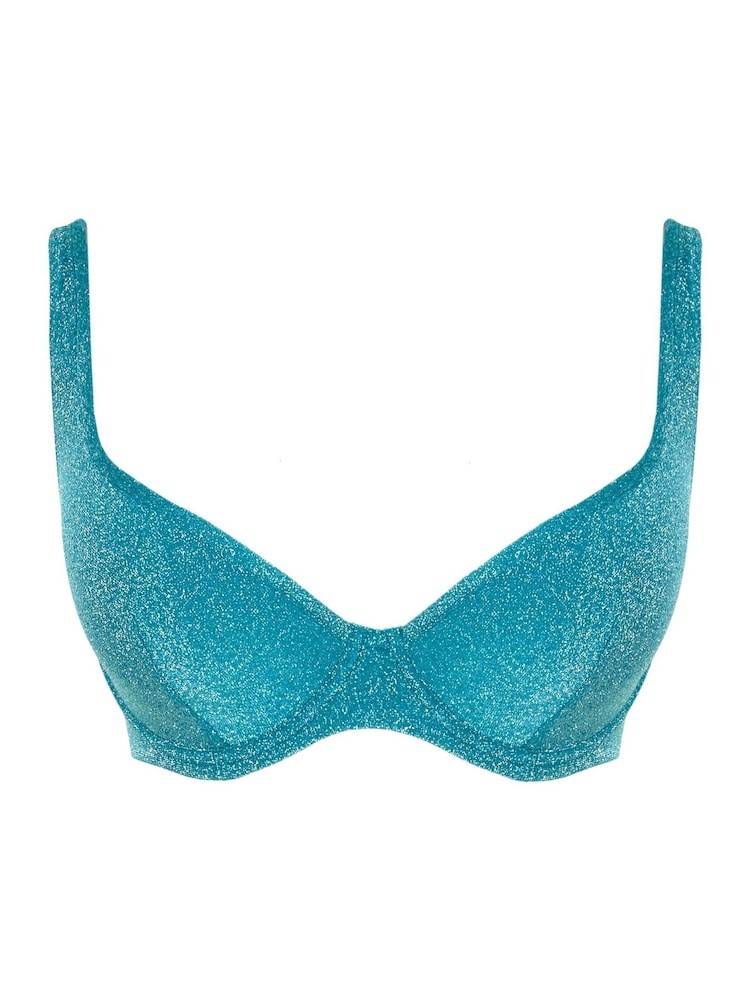 Panache Blue Billie Triangle Bikini Top - Image 4 of 4