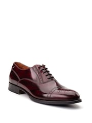Base London Bordo Red Franklin Toe Cap Oxford Shoe - Image 1 of 4